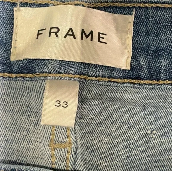 FRAME Le Easy Flare Light Wash High Rise Stretch Jeans Size 33 - Picture 5 of 11